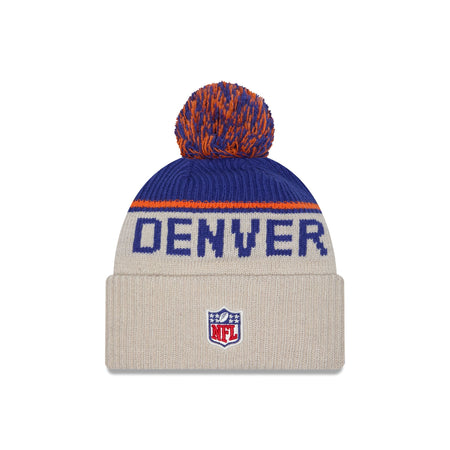 Denver Broncos 2024 Cold Weather Historic Pom Knit Hat