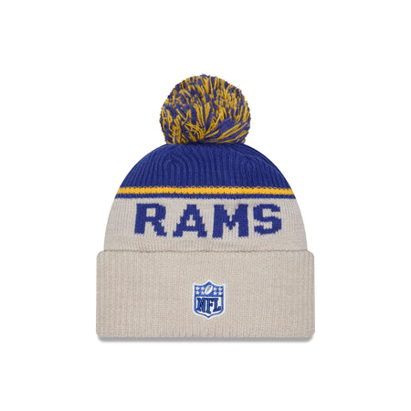 Los Angeles Rams 2024 Cold Weather Historic Pom Knit Hat