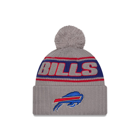 Buffalo Bills 2024 Cold Weather Gray Pom Knit Hat