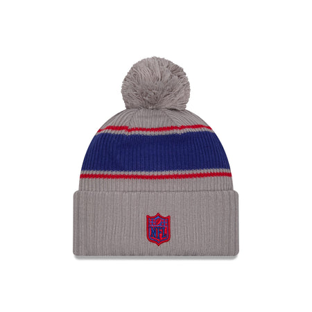 Buffalo Bills 2024 Cold Weather Gray Pom Knit Hat