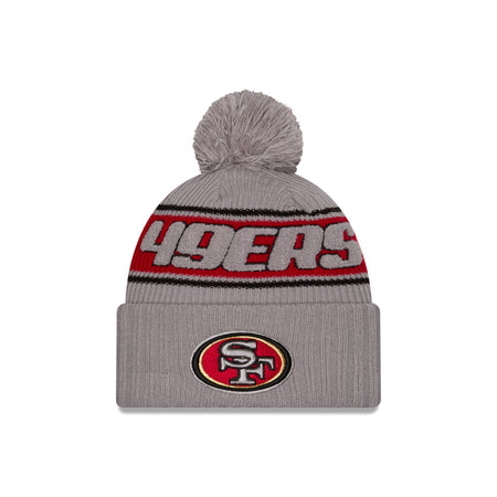 San Francisco 49ers 2024 Cold Weather Gray Pom Knit Hat