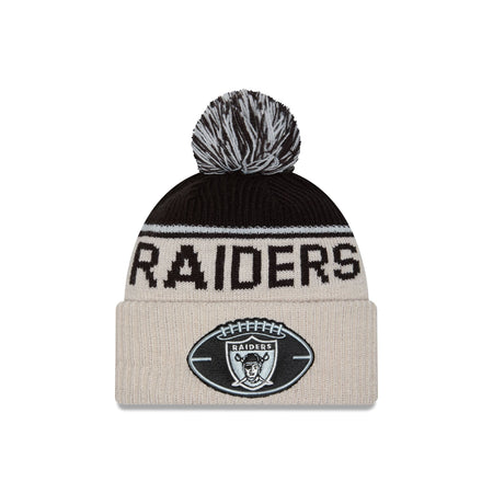 Las Vegas Raiders 2024 Cold Weather Historic Pom Knit Hat