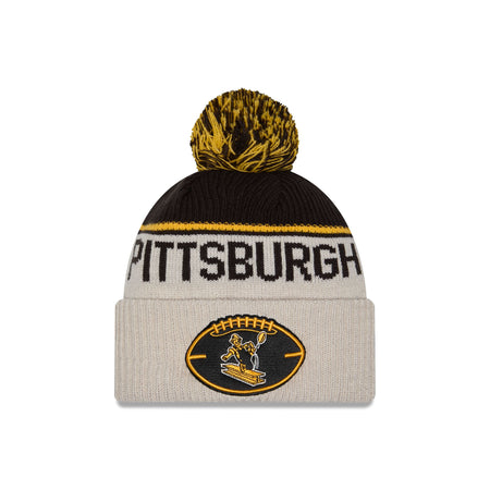 Pittsburgh Steelers 2024 Cold Weather Historic Pom Knit Hat