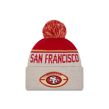 San Francisco 49ers 2024 Cold Weather Historic Pom Knit Hat