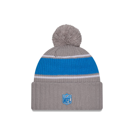 Detroit Lions 2024 Cold Weather Gray Pom Knit Hat