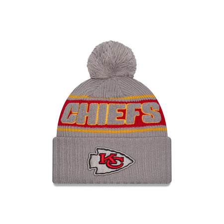 Kansas City Chiefs 2024 Cold Weather Gray Pom Knit Hat