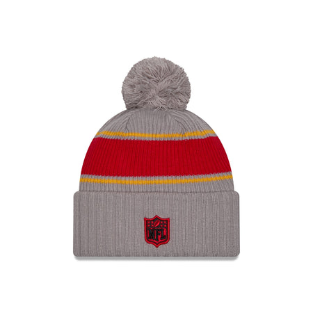 Kansas City Chiefs 2024 Cold Weather Gray Pom Knit Hat