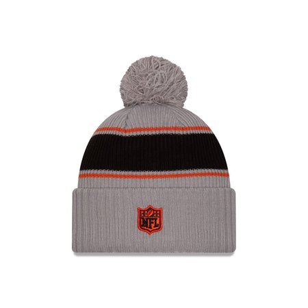 Cincinnati Bengals 2024 Cold Weather Gray Pom Knit Hat