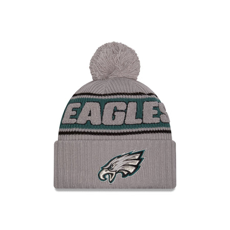 Philadelphia Eagles 2024 Cold Weather Gray Pom Knit Hat