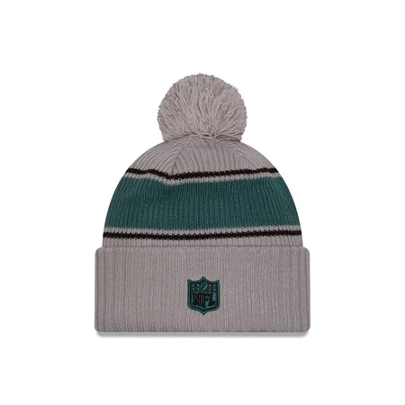 Philadelphia Eagles 2024 Cold Weather Gray Pom Knit Hat