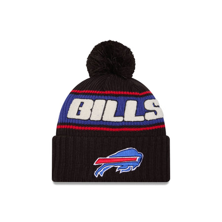 Buffalo Bills 2024 Cold Weather Black Pom Knit Hat