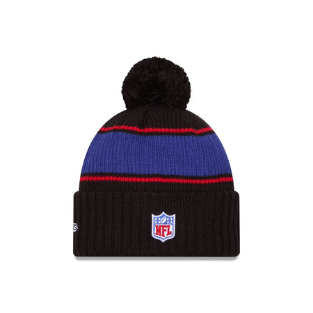 Buffalo Bills 2024 Cold Weather Black Pom Knit Hat