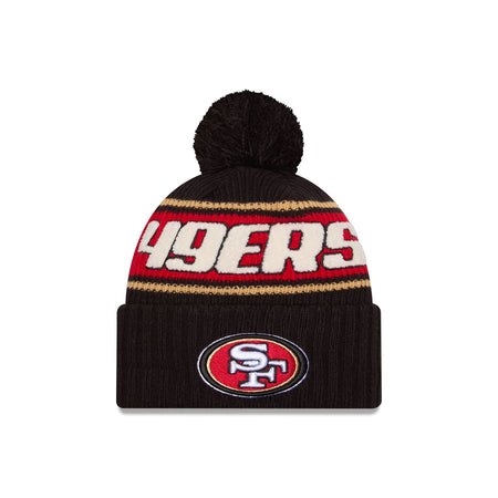 San Francisco 49ers 2024 Cold Weather Black Pom Knit Hat