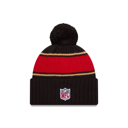 San Francisco 49ers 2024 Cold Weather Black Pom Knit Hat