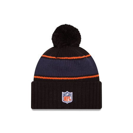 Denver Broncos 2024 Cold Weather Black Pom Knit Hat