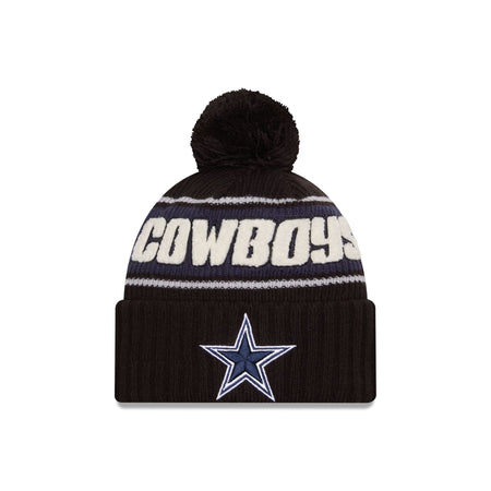 Dallas Cowboys 2024 Cold Weather Black Pom Knit Hat