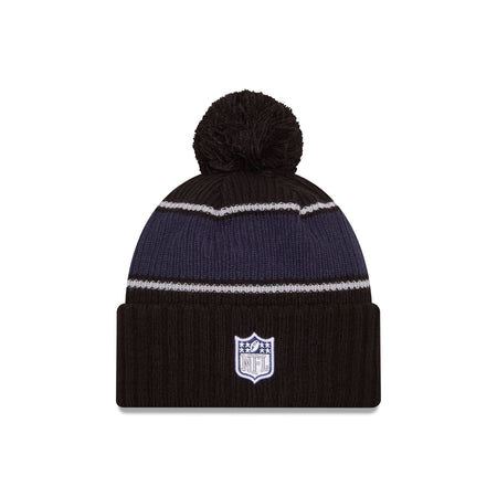 Dallas Cowboys 2024 Cold Weather Black Pom Knit Hat