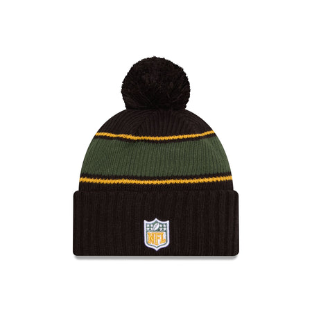 Green Bay Packers 2024 Cold Weather Black Pom Knit Hat