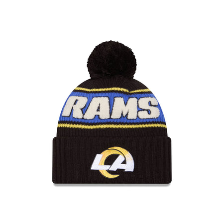 Los Angeles Rams 2024 Cold Weather Black Pom Knit Hat