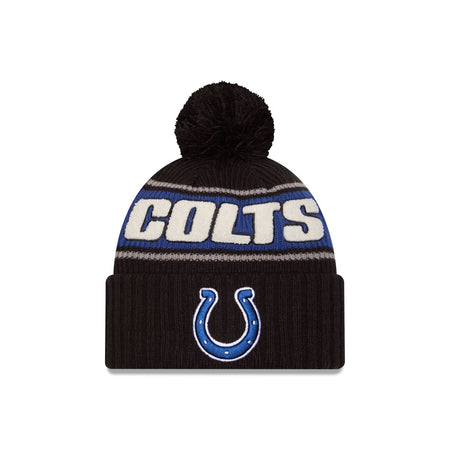 Indianapolis Colts 2024 Cold Weather Black Pom Knit Hat