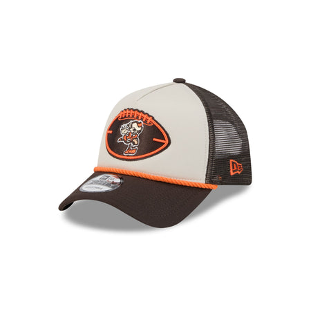 Cleveland Browns 2024 Historic Sideline 9FORTY A-Frame Snapback Hat