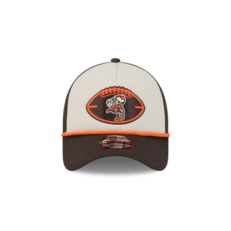 Cleveland Browns 2024 Historic Sideline 9FORTY A-Frame Snapback Hat