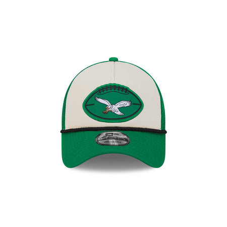 Philadelphia Eagles 2024 Historic Sideline 9FORTY A-Frame Snapback Hat