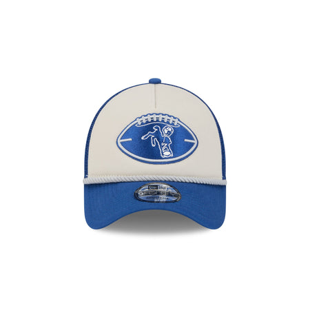 Indianapolis Colts 2024 Historic Sideline 9FORTY A-Frame Snapback Hat