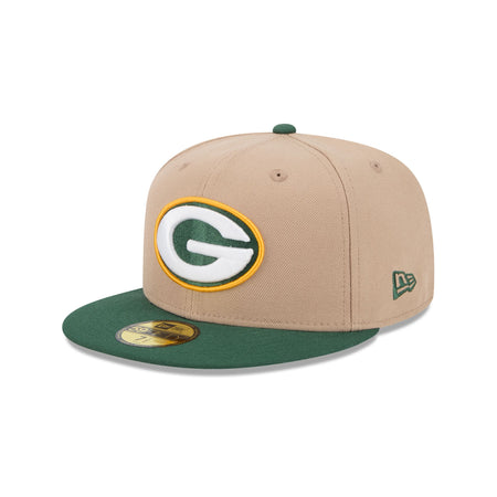 Green Bay Packers Camel 59FIFTY Fitted Hat