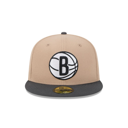 Brooklyn Nets Camel 59FIFTY Fitted Hat