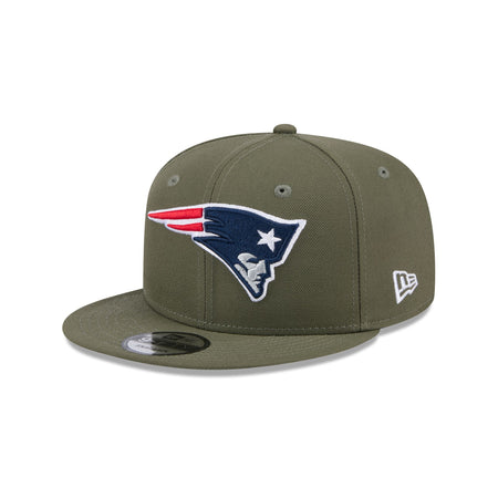 New England Patriots Olive 9FIFTY Snapback Hat