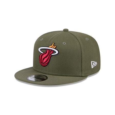 Miami Heat Olive 9FIFTY Snapback Hat