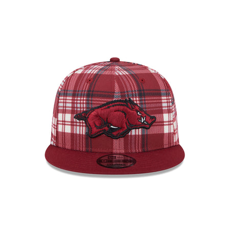 Arkansas Razorbacks Plaid 9FIFTY Snapback Hat