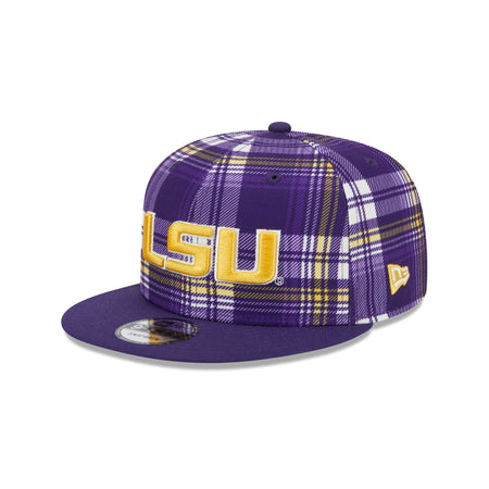 LSU Tigers Plaid 9FIFTY Snapback Hat