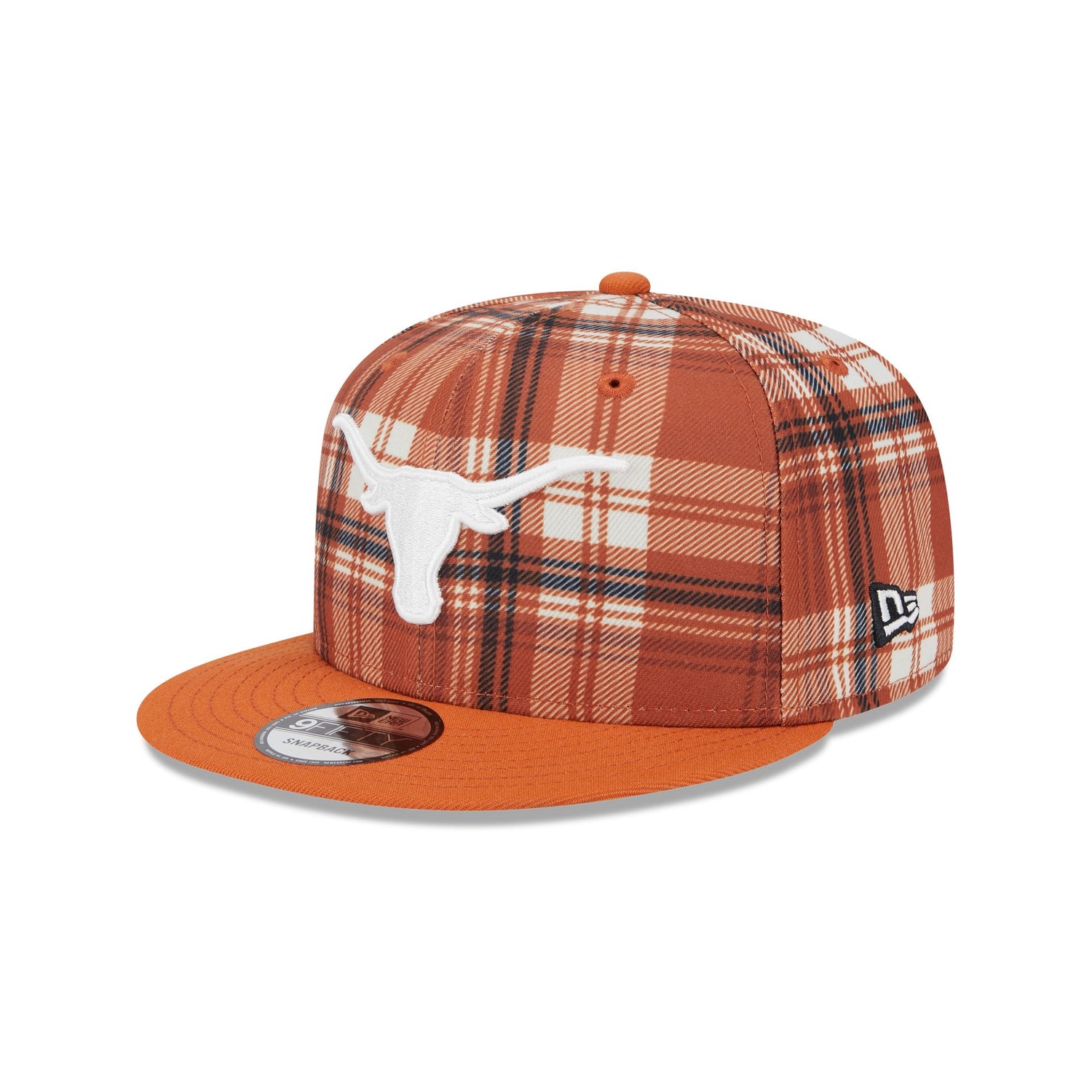 Texas Longhorns Plaid 9FIFTY Snapback Hat