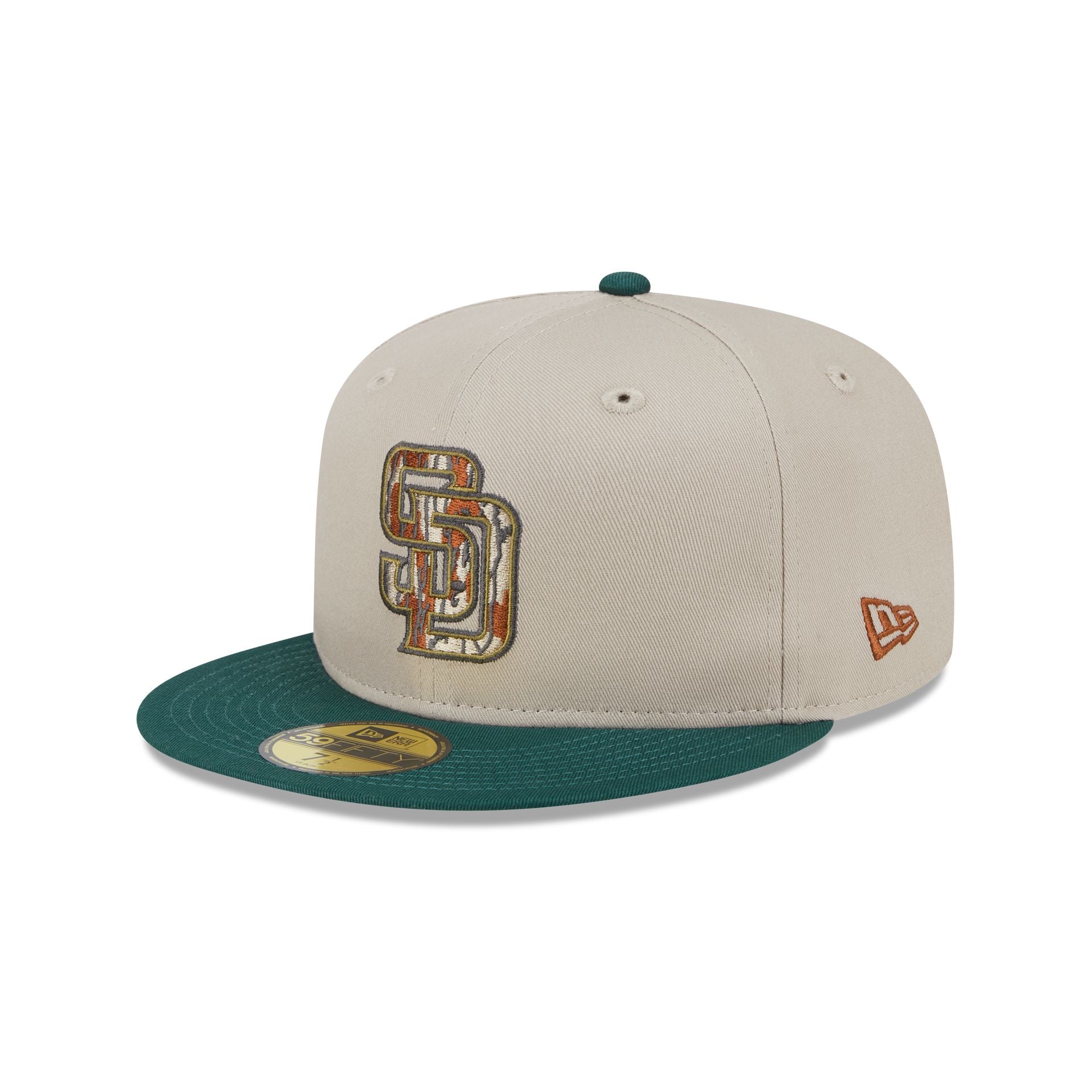 New Era 59Fifty deals San Diego Padres Fitted Hat Size 7 5/8 Green UV Western D Patch