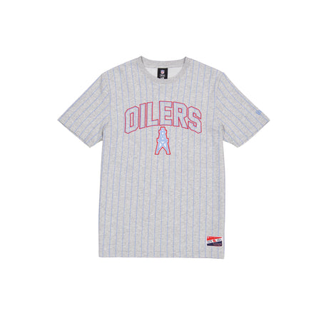 Oilers Throwback Gray Pinstripe T-Shirt