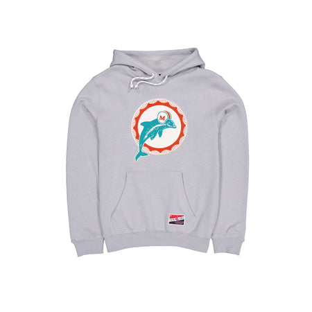 Miami Dolphins Throwback Gray Hoodie