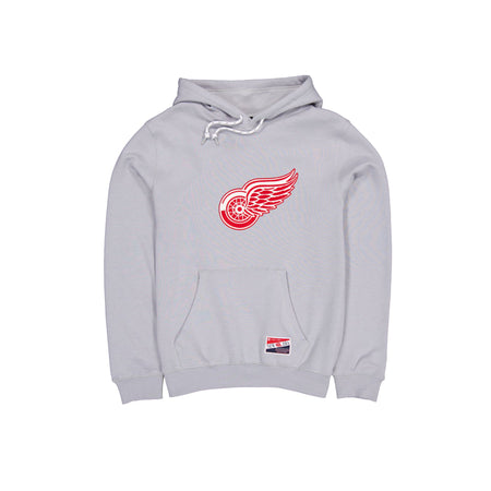 Detroit Red Wings Throwback Gray Hoodie