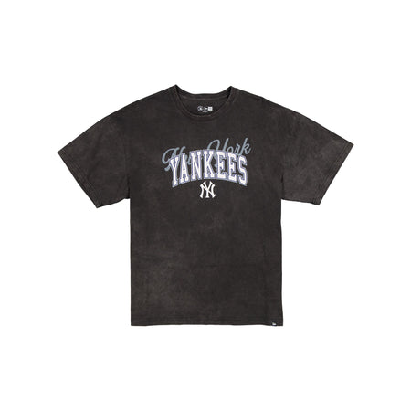 New York Yankees Women's Oversized Washed Black T-Shirt