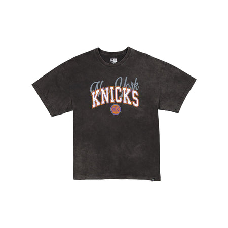 New York Knicks Women's Oversized Washed Black T-Shirt