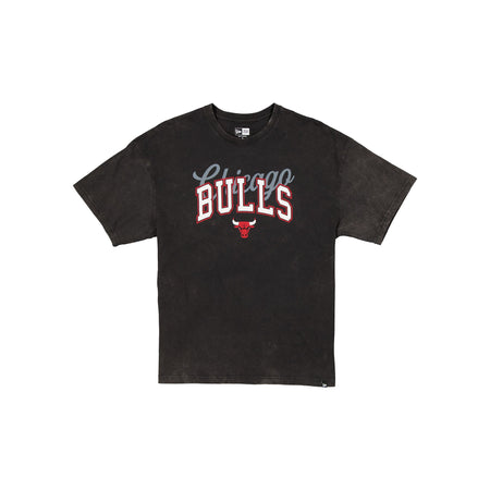 Chicago Bulls Women's Oversized Washed Black T-Shirt