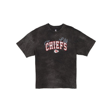 Kansas City Chiefs Women's Oversized Washed Black T-Shirt