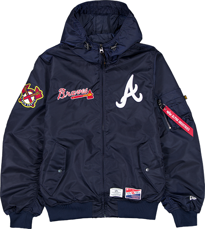 Alpha Industries x Atlanta Braves L-2B Hooded Bomber Jacket