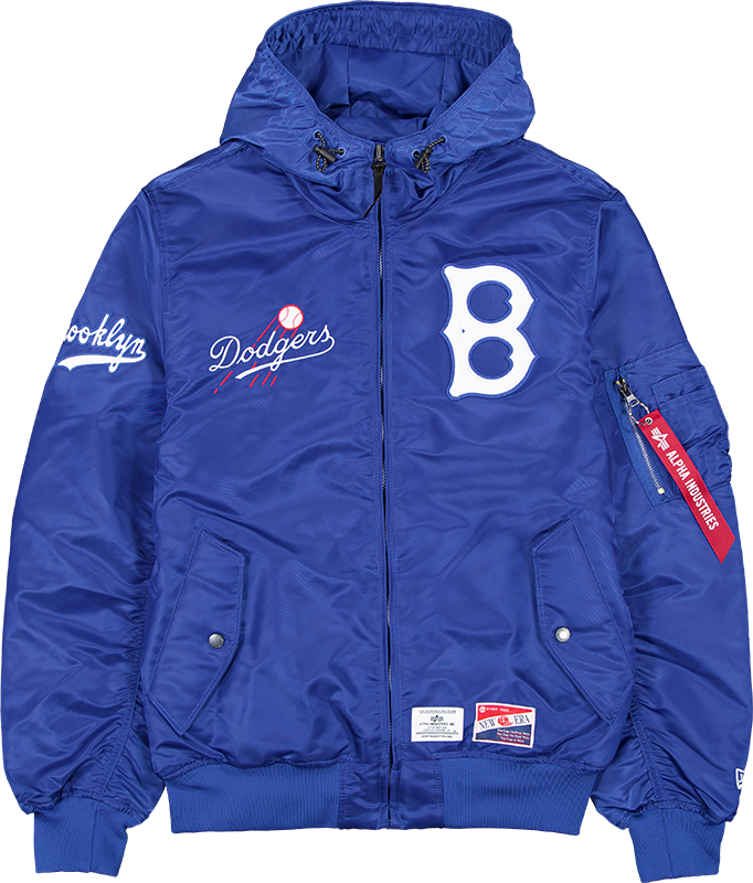 Alpha Industries x Brooklyn Dodgers Cooperstown L-2B Hooded Bomber Jacket