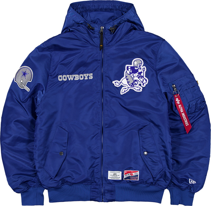 Alpha Industries x Dallas Cowboys Historic L-2B Hooded Bomber Jacket