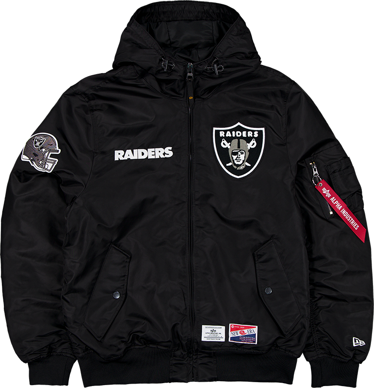 Alpha Industries x Las Vegas Raiders L-2B Hooded Bomber Jacket