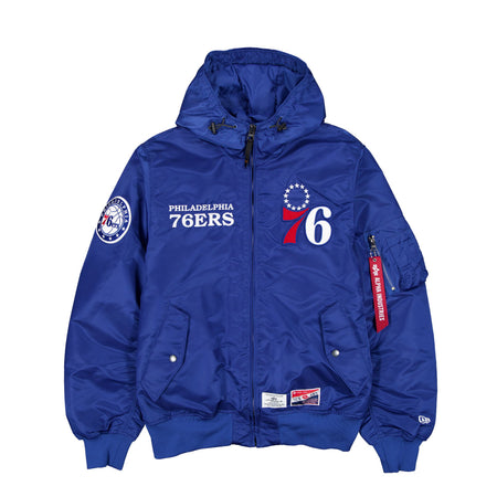 Alpha Industries x Philadelphia 76ers L-2B Hooded Bomber Jacket