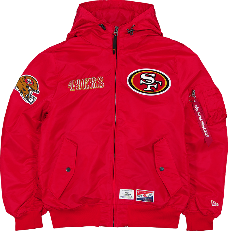 Alpha Industries x San Francisco 49ers L-2B Hooded Bomber Jacket