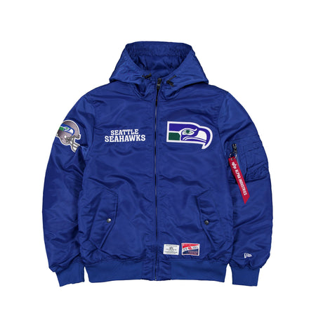 Alpha Industries x Seattle Seahawks Historic L-2B Hooded Bomber Jacket